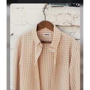 Taylor Stitch The Jack in Baked Clay Check Shirt Button Down Organic Size 42 L